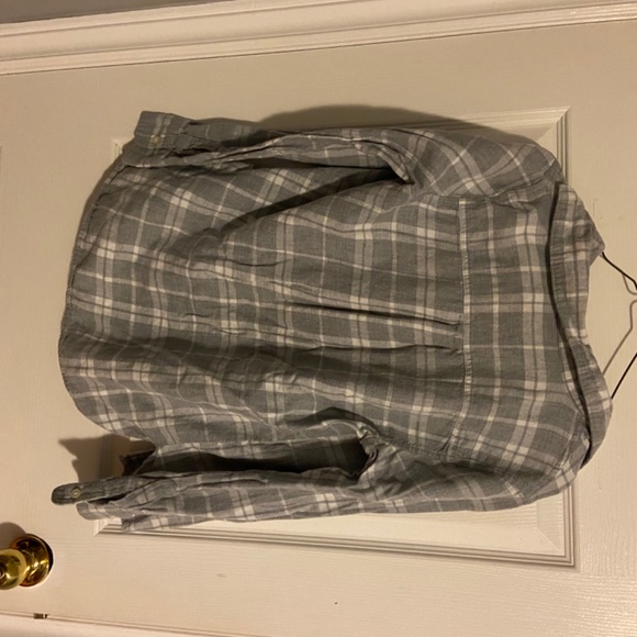 Grey plaid button up - Picture 2 of 3